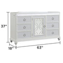 Abigale - 6 Drawer Dresser With LED (Includes Dresser Only, Mirror Not Included) - White by HouseOfZazla