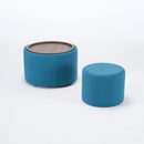 Nesting Ottomans, Round Coffee Table & Bench With Tray (Set of 2) by Unique Piece Furniture