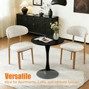 Black Round Dining Table with MDF Top and Matte Iron Base by HouseOfZazla