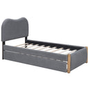 Upholstered Platform Bed With Wood Supporting Feet And Trundle by HouseOfZazla