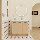 Wall Mounted Floating Bathroom Vanity With Sink, 3 Door Modular Cabinet by HouseOfZazla
