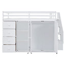 Loft Bed With Built In Wardrobes, Cabinets And Drawers