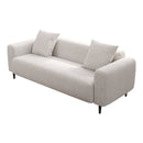 77.2"Large size two Seat Sofa,Modern Upholstered,White mohair Granular velvet