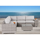 Modern Patio Rattan Sectional Set With Cushions by HouseOfZazla
