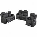 Power Motion Living Room Set With USB Port, Adjustable Headrest, Cup Holder by HouseOfZazla