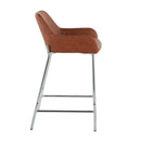 Daniella - Contemporary Fixed Height Counter Stool With Metal Legs (Set of 2) by HouseOfZazla