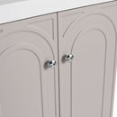 Contemporary Freestanding Bathroom Vanity With Resin Sink & Soft-Close Cabinet Doors by HouseOfZazla
