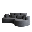Curved Oversized Sectional Sofa With Extra Deep Seat by HouseOfZazla