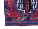 3 X 5 Vintage Handmade Tribal Wool Rug Balouchi Rug Afghan Rug Red Beige Nice