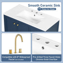 Elegant Vintage Bathroom Vanity With Sink and Soft Closing Drawers by HouseOfZazla