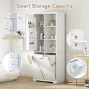 Freestanding Tall Storage Cabinet With 2 Tilt-Out Hampers by HouseOfZazla
