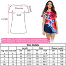 Women Summer Shirts Tops Loose Short Sleeve T Shirts Casual Floral Printed Button Shirts Blouse S-XXL