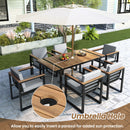 7 Pieces Outdoor Dining Set Patio Dining Table And Chair Set With And Removable Cushions For Patio by Unique Piece Furniture
