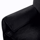 Oversized Chair With Movable Ottoman, Soft Upholstered Lounge Chair by HouseOfZazla