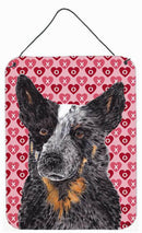 Australian Cattle Dog Hearts Love and Valentine's Day Wall Door Hanging Prints