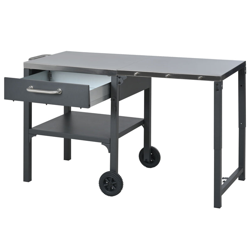 Foldable Outdoor Kitchen Cart With Storage For Patio, photo 32 of 35