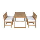 U_STYLE Farmhouse 5-Piece Outdoor Patio Dining Set with Adjustable Legs by HouseOfZazla