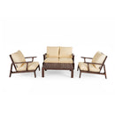 4 Pieces Outdoor Sofa Set with Cushions and Coffee Table
