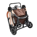 Pet Stroller for Dogs and Cats, 2-in-1 Detachable Foldable With Sun Canopy by HouseOfZazla
