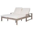 Outdoor Double Lounge Chair With 5 Position Adjustable Backrest by HouseOfZazla