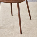 (Set of 4) Backrest AndTransfer Legs Chairs Adding A Touch Of Elegance To Minimalist And Scandinavian Style Homes - Walnut by HouseOfZazla