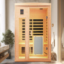 Low EMF Hemlock Wood Far-Infrared Indoor Two-Person Sauna Room by HouseOfZazla