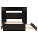 Bed With All In One Cabinet, Shelf And Sockets, Trundle by HouseOfZazla