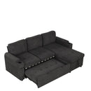 Convertible L Shaped Sofa Couch With Storage, Cup Holders, USB Ports by HouseOfZazla