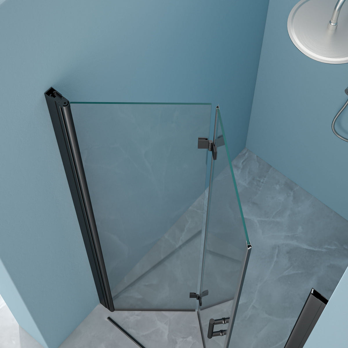 Fold Frameless Shower Door With Tempered Glass, photo 38 of 40