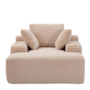 Oversized Chaise Lounge Chair Cozy Cloud Couch With 3 Throw Pillows And Wide Armrest by HouseOfZazla