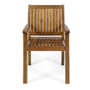 7 Pieces Acacia Wood Outdoor Dining Set – Modern Style by HouseOfZazla