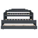 Upholstered Simple Design Daybed With Trundle And 3 Drawers