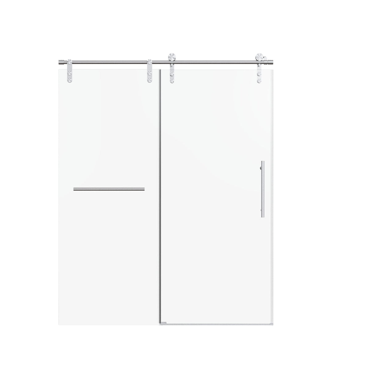 Frameless Single Sliding Shower Doors With Towel Rail & Handle, photo 13 of 40