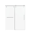 Frameless Single Sliding Shower Doors With Towel Rail & Handle by HouseOfZazla