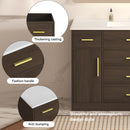 Bathroom Vanity With Abundant Storage 2 Soft Close Doors And 6 Drawers