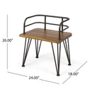 Zion Industrial Wood and Metal Chair (Set of 2)