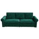 3 In 1 Convertible Sleeper Sofa With Nailhead Trim & Rolled Arm by HouseOfZazla