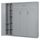 Murphy Wall Bed With Shelves, Wardrobe And LED Lights by HouseOfZazla