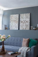Leaf Shadow Box Wall Decor (Set of 2) - White / Gray by HouseOfZazla