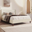Upholstered Modern Platform Bed With Wingback Headboard by HouseOfZazla