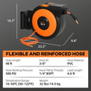 HOMCOM Retractable Air Hose Reel with Auto Rewind and Swivel Bracket by HouseOfZazla