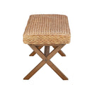 Bench With Water Hyacinth Seat - Brown by HouseOfZazla