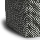 Briella - Square Woven Outdoor / Indoor Pouf - Gray / White by Unique Piece Furniture