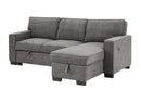 Estelle - Fabric Reversible Sleeper Sectional With Storage Chaise Drop-Down Table 2 Cup Holders And 2 USB Ports by HouseOfZazla