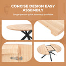Extendable Round Dining Table - Oak by HouseOfZazla