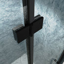 32 to 33-3/8 in. W x 72 in. H Bi-Fold Semi-Frameless Shower Doors in Matte Black with Clear Glass