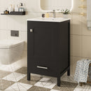Bathroom Vanity With Ceramic Sink, Soft Close Drawers, Door Organizer, Divider Drawer, Adjustable Foot Pads by Unique Piece Furniture