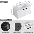 Contemporary Wall Mounted Bathroom Vanity With Resin Double Sink by HouseOfZazla
