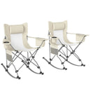 Set of 2 Rocking Park Chairs - Portable Folding Camping Chairs by HouseOfZazla