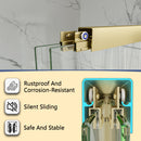 55"-60" W x 60" H Brushed Shower Door by HouseOfZazla